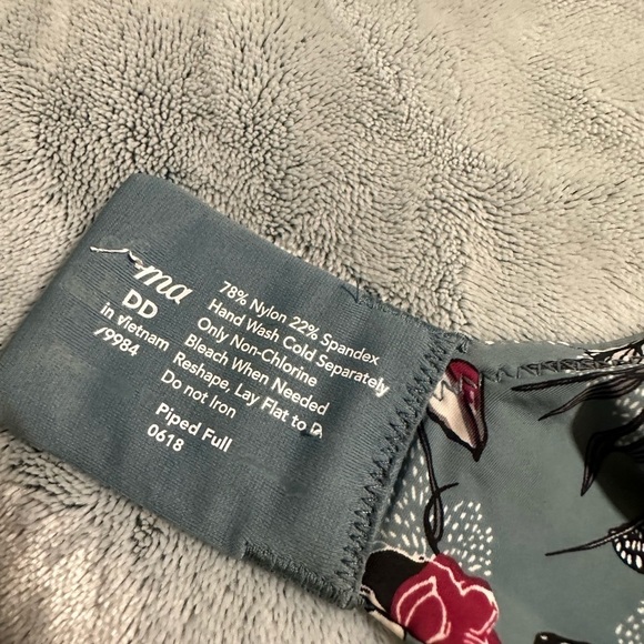 Soma Memorable Pipe Full Coverage Bra Womens 36DD Kimono Floral Atlantic - Picture 8 of 8